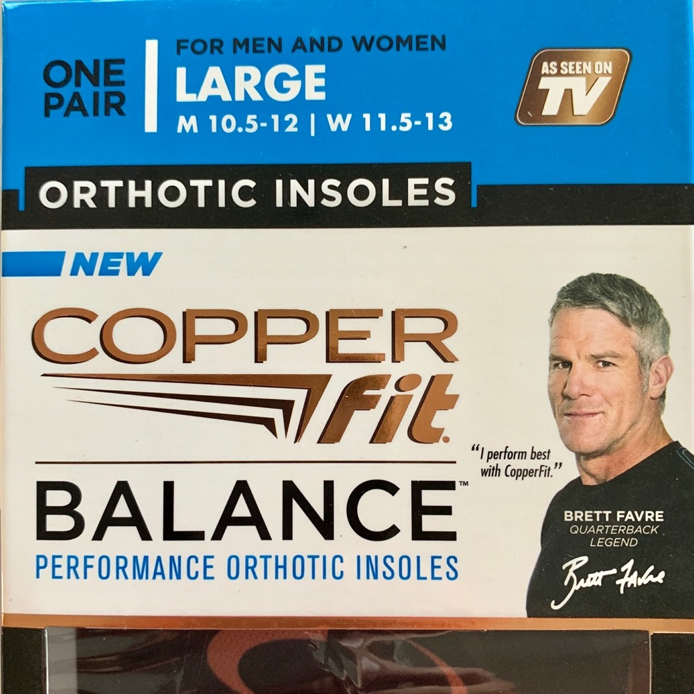 CopperFit orthotic insoles. L(M 10.5-12,W11.5-13